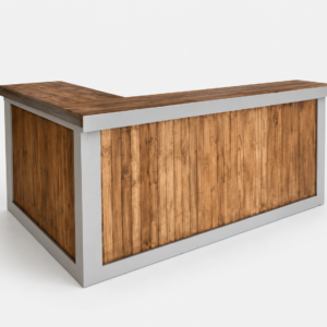 Modern Rustic Wooden Bar Counter