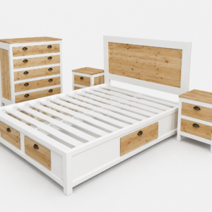 Modern Rustic Wooden Bedroom Set